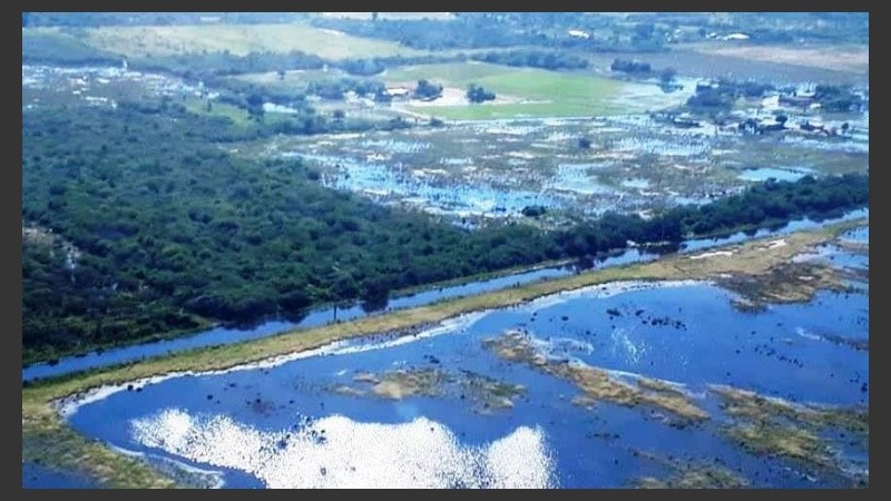 Imágenes de las tierras inundadas en Santiago.