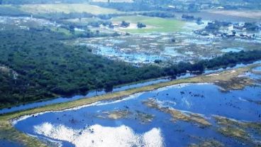 Imágenes de las tierras inundadas en Santiago.