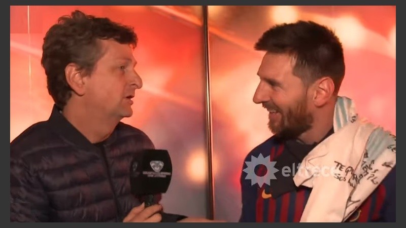 Diego Korol y Lionel Messi.