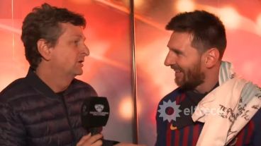 Diego Korol y Lionel Messi.