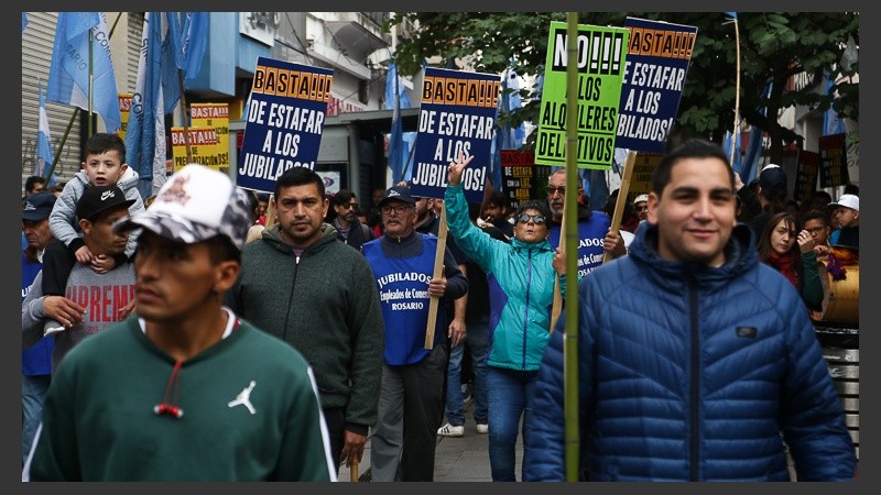 Hubo concentraciones y movilizaciones por el centro de la ciudad.
