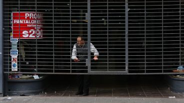 Negocios cerrados, una de las postales de este martes.