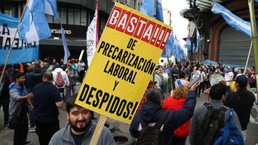 Hubo concentraciones y movilizaciones por el centro de la ciudad.