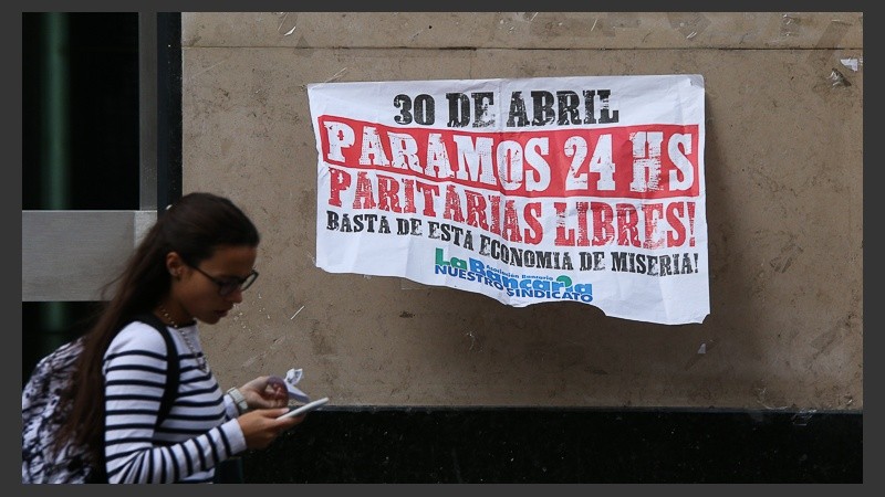 Los bancarios también pararon.