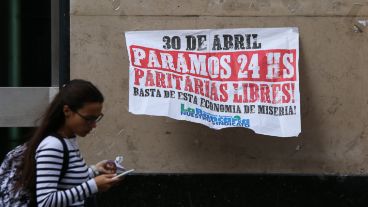 Los bancarios también pararon.