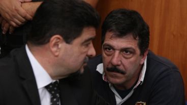Strumia y su abogado Fernando Sirio durante el juicio.