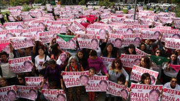 El masivo pedido de justicia afuera del Centro de Justicia Penal.