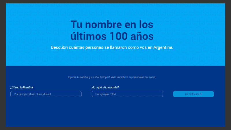 Tu nombre en los últimos 100 años, iniciativa del Ministerio del Interior. 