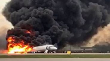 La aeronave pertenece a la compañía rusa Aeroflot.