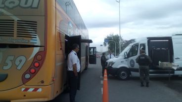 El control se hizo a la altura del peaje Aldao.