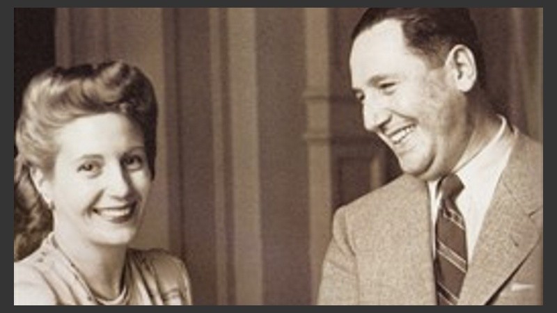 Eva y Juan Perón. 