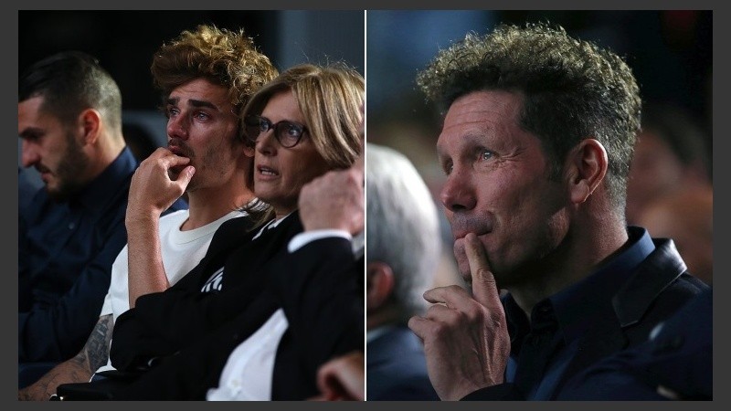 Los rostros de Griezmann y el Cholo lo dicen todo. 