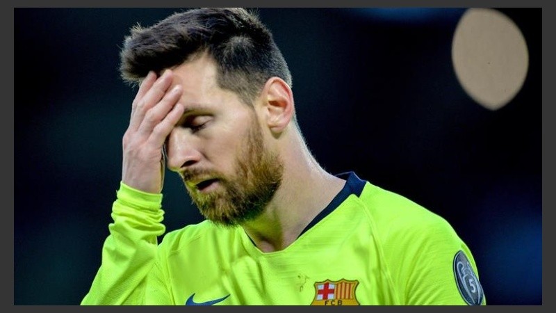 Messi, en un momento muy duro.