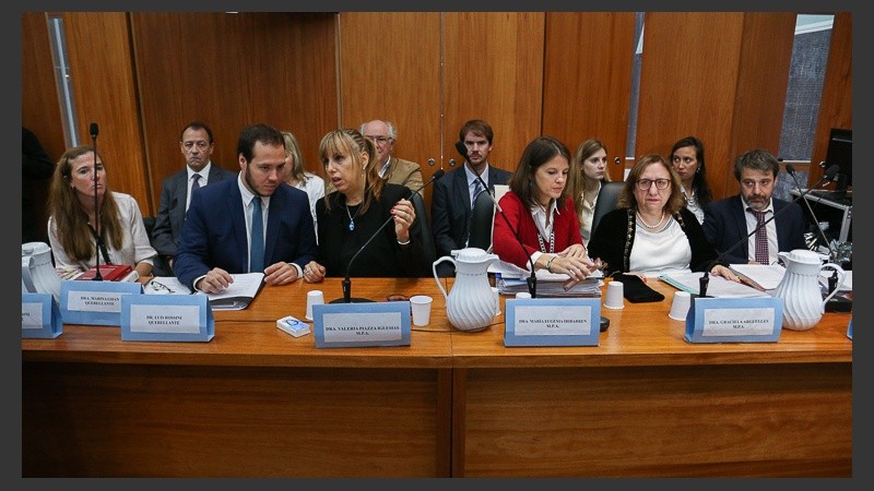 Los fiscales durante el inicio del juicio.