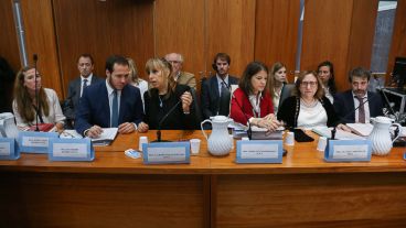 Los fiscales durante el inicio del juicio.