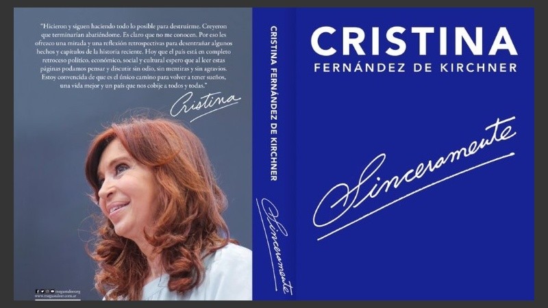 La tapa y la contratapa del libro de Cristina.