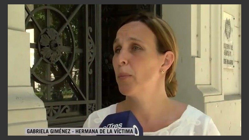 Gabriela, la hermana de Edgardo Giménez. 