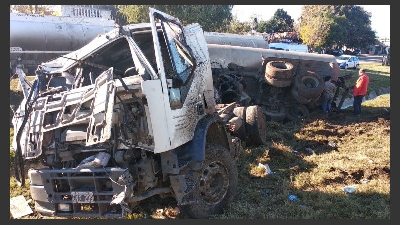 La impactante escena del accidente. 