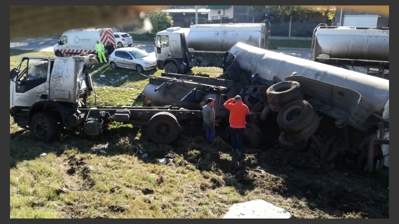 La impactante escena del accidente. 