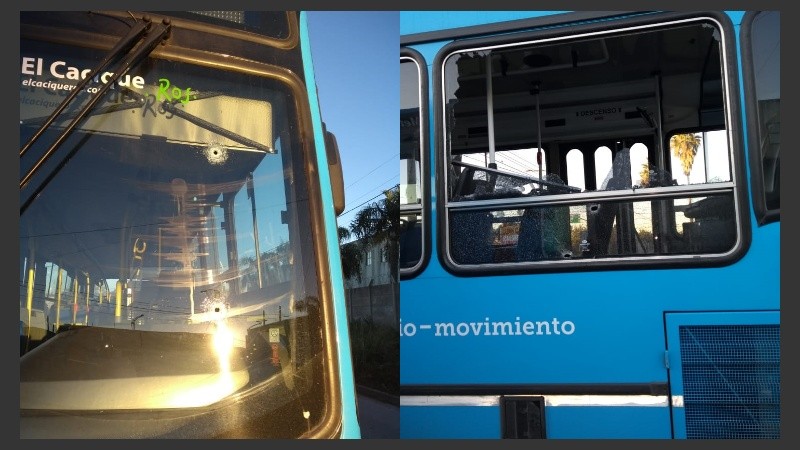 Así quedaron las unidades baleadas.