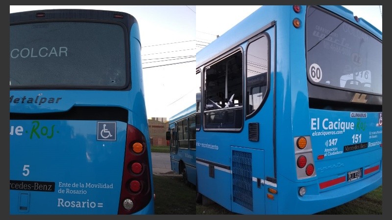 Así quedaron las unidades baleadas.