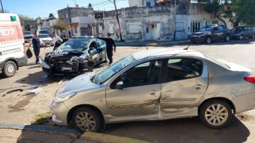El choque de este lunes en la zona sur, con otro patrullero implicado.