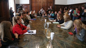 La reunión en el Concejo Municipal este jueves.