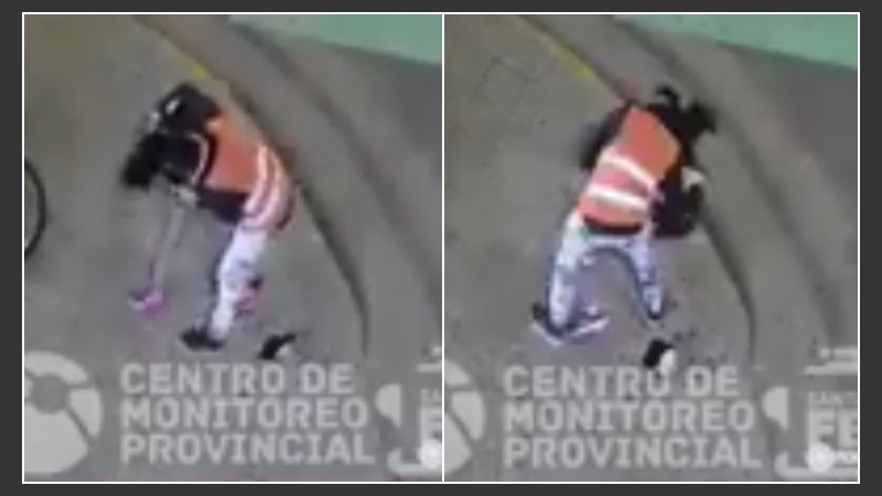 La secuencia del ataque fue captada por las cámaras del Centro de Monitoreo. 