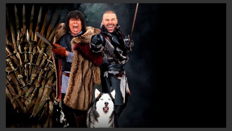 La Mona, lookeado como Jon Snow. Igualitos, ¿no?