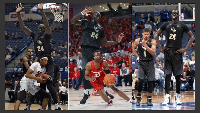 El gigante Tacko Fall en acción.