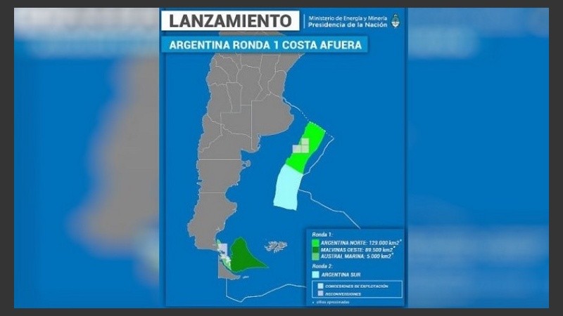 Las zonas adjudicadas.