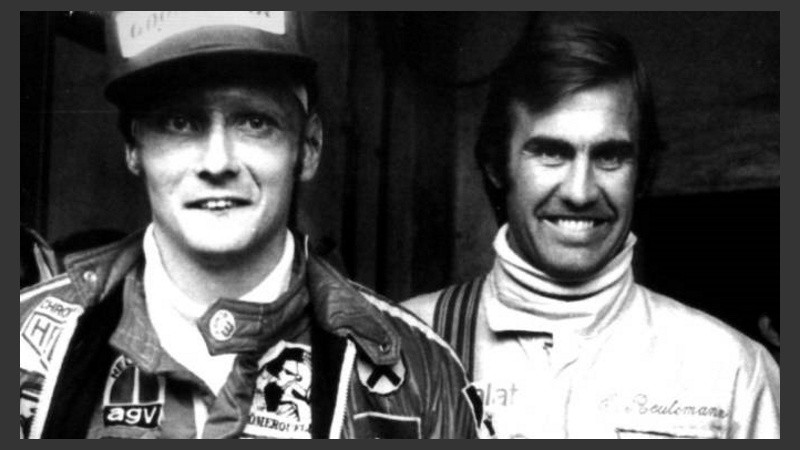 Niki Lauda y Reutemann en 1976. 