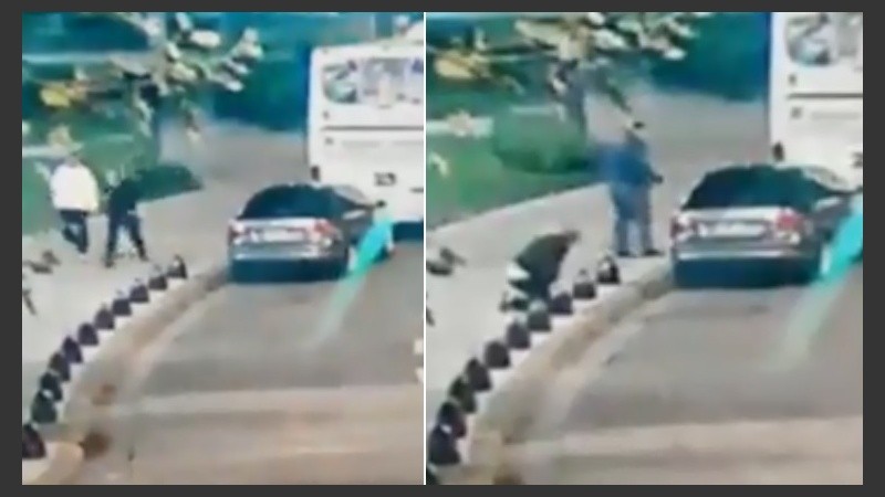 El ataque desde el auto y el increíble momento posterior.