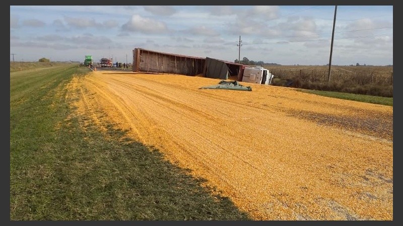 Una imagen del choque fatal este lunes en la ruta 33. 