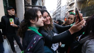 Pañuelazo frente a Humanidades este martes por la tarde.