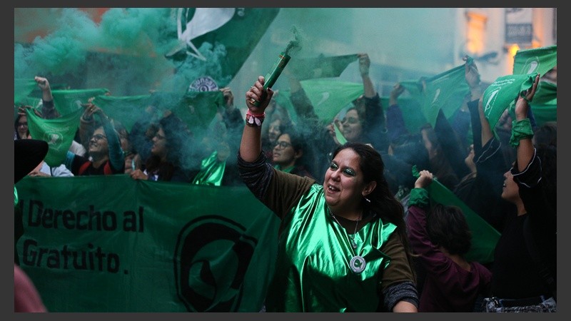 Pañuelazo frente a Humanidades este martes por la tarde.