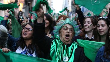 Pañuelazo frente a Humanidades este martes por la tarde.