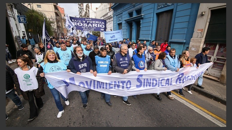 Una de las marchas este miércoles de paro.