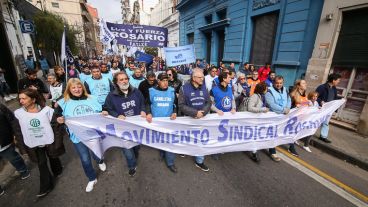 Una de las marchas este miércoles de paro.