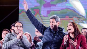 Uñac en el cierre de campaña.