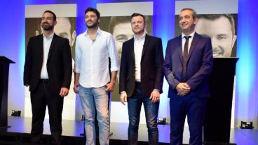 Los candidatos, antes del inicio del debate.