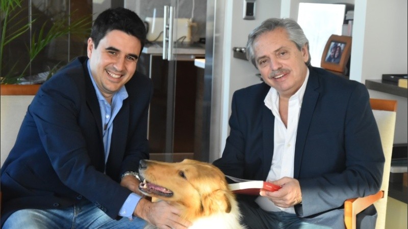 Alberto Fernández recibió a Eduardo Toniolli en su casa. 