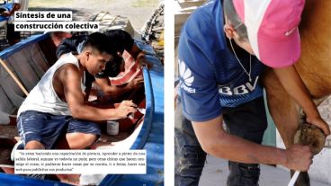 Dos imágenes y un testimonio que forman parte del libro.