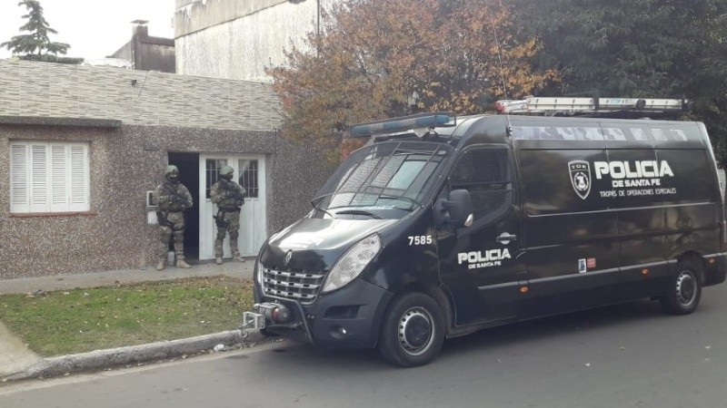 Otro de los inmuebles allanados este miércoles.