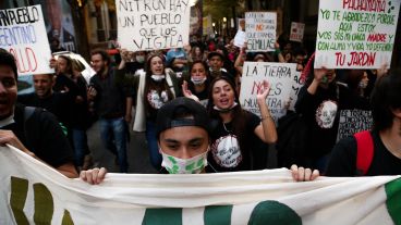 La marcha de los barbijos por el centro de Rosario en el Día Mundial del Medio Ambiente.