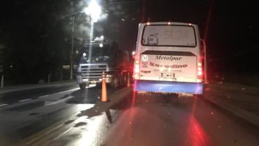 Cruce de la 11 y la 91, frente a La Ribera, un punto rojo de la cosecha gruesa.