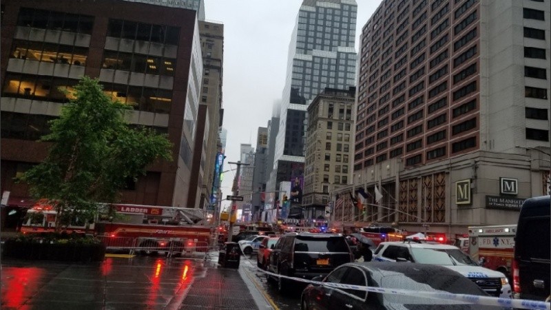 Gran despliegue en la zona del hecho.