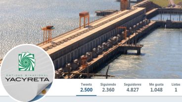 La cuenta oficial de Yaciretá donde se publicó el tuit luego eliminado.