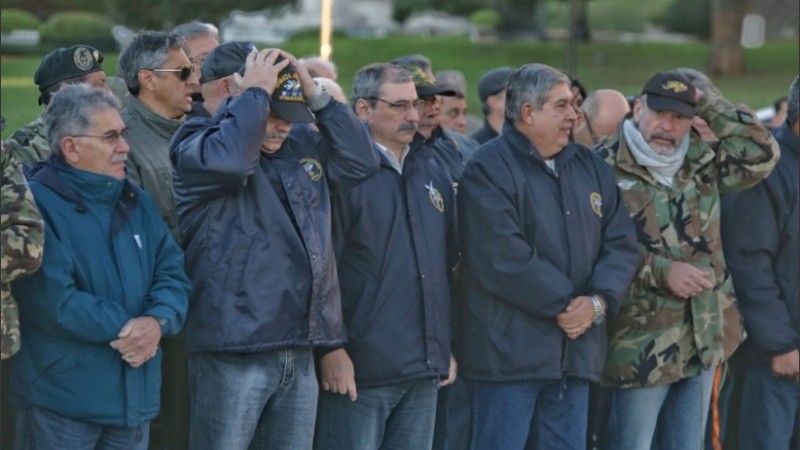 Lo ex combatientes participaron de la ceremonia.