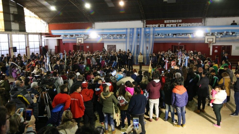 El acto en el club Ciclón de zona sur.